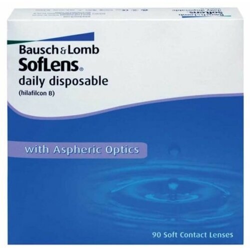 ������ ������ ���������� ����� Bausch & Lomb Soflens Daily Disposable, 90 ��., R 8,6, D -1 ����