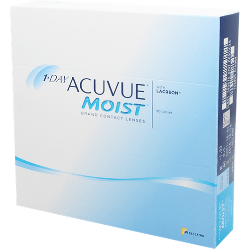 ������ ������ ����������� ���������� ����� ACUVUE 1-DAY MOIST with Lacreon, 90 ��., R 8,5, D +4,5, 1 ��. ����