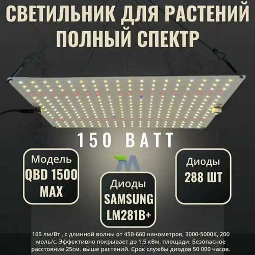 ������ ������ ���������� ��� �������� QBD 1500 MAX, � ������� Samsung LM281b+, 150�� ����