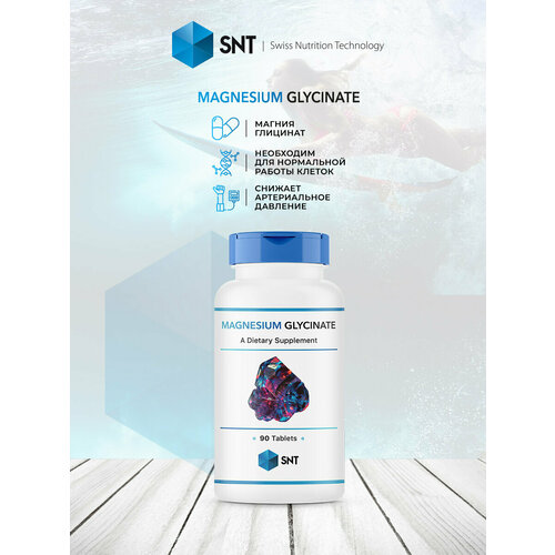    SNT Magnesium Glycinate 200 mg - 90 Tablets   -     , -,   