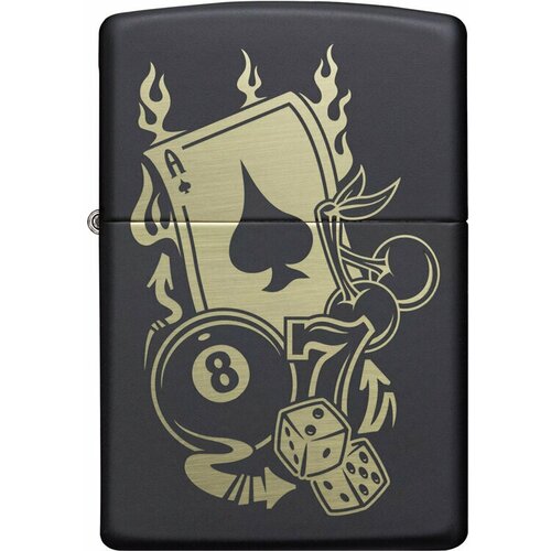    ZIPPO Gambling Design   Black Matte, /, , , 36x12x56    -     , -,   