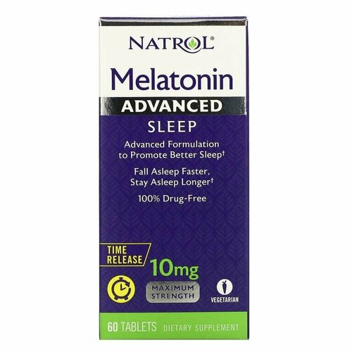 ������ ������ �������� Natrol Melatonin Advanced Sleep Time Release, 10 ��, 60 ��. ����