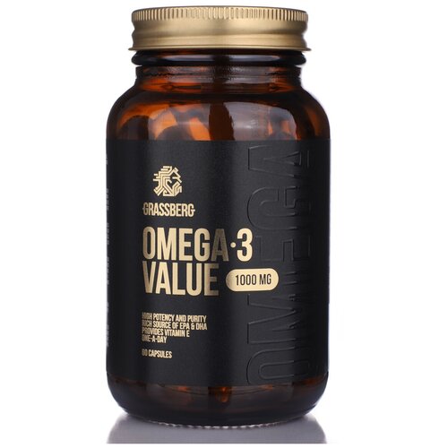 ������ ������ Grassberg Omega-3 Value ����., 1000 ��, 60 ��. ����