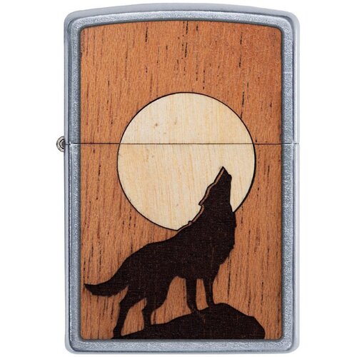     ZIPPO WOODCHUCK 49043 Howling Wolf   Street Chrome -     -     , -,   