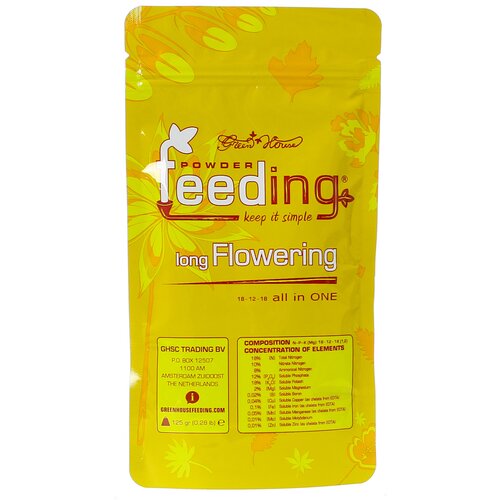 ������ ������ ��������� ��� �������� Powder Feeding Long Flowering 125 ��, ��������� �� ������ �������� (9 ������ � �����) ����