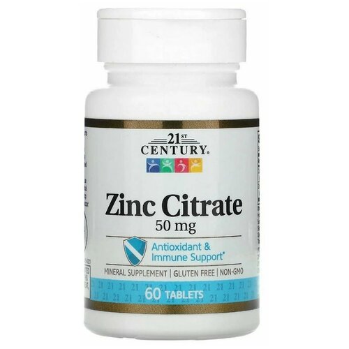 ������ ������ 21st CENTURY Zinc Citrate - ������ �����, 50 �� 60 �������� ����