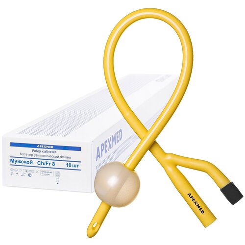 ������ ������ ������� ����� ������������� Apexmed �������, Ch/Fr 8, �����������, 10 �� ����