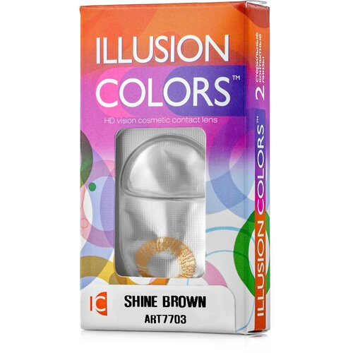 ������ ������ ���������� ����� ILLUSION Colors Shine, 2 ��., R 8,6, D -1, brown ����