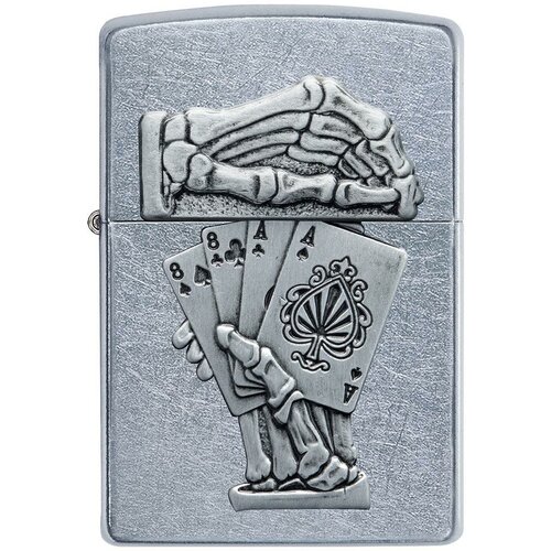      ZIPPO Classic 49536 Dead Mans Hand   Street Chrome -   