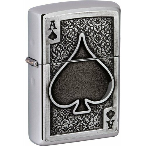    ZIPPO Ace Of Spades   Brushed Chrome, /, , 38x13x57  