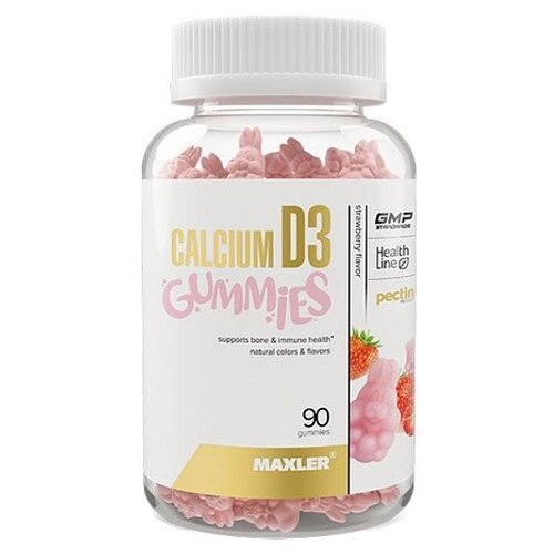 ������ ������ MAXLER Calcium D3 Gummies ���. ��������, 180 �, 90 ��., �������� ����