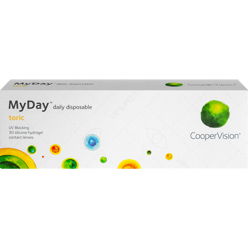 ������ ������ ����������� ���������� ����� CooperVision MyDay daily disposable toric, 30 ��., R 8,6, D 0,�CYL:�-2,25,�A�:�10, 1 ��. ����