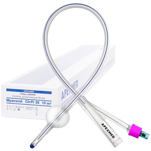 ������ ������ ������� ����� ������������� Apexmed �������, Ch/Fr 26, �����������, �����������, 10 ��, ����������� ����