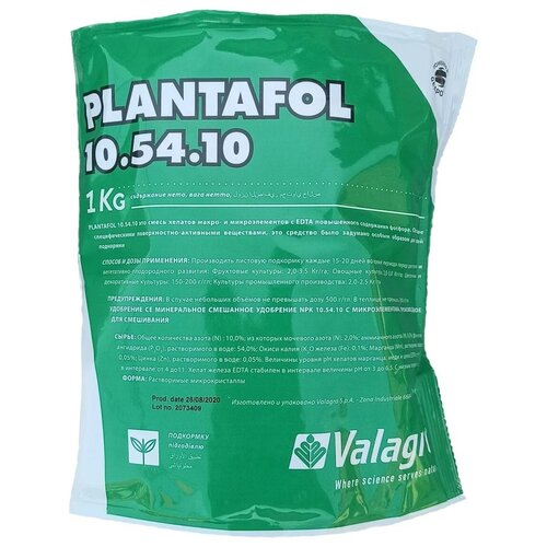 ������ ������ ��������� Valagro PLANTAFOL 10-54-10, 1 �, 1000 �, 1 ��. ����