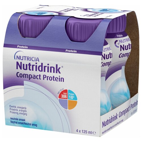 ������ ������ Nutridrink (Nutricia) Compact Protein, ������� � ������������, 125 ��, 600 �, �����������, 4 ��., 3 ��. ����