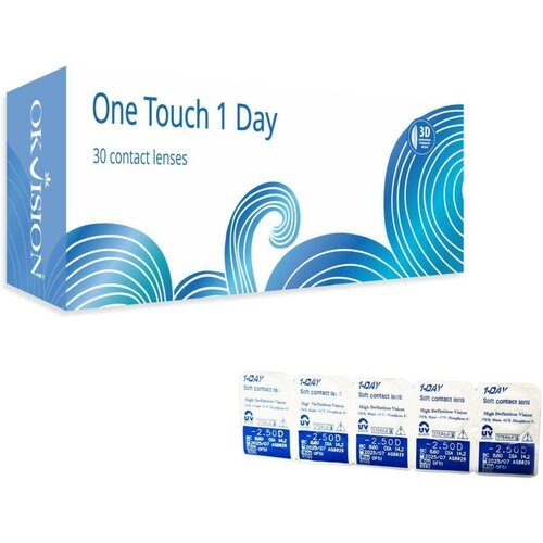 ������ ������ ���������� ����� OKVision One Touch 1 Day, 30 ��., R 8,6, D -3,75, 1 ��. ����