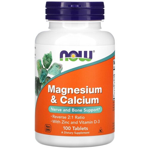   NOW Magnesium & Calcium with Zinc and Vitamin D3, 270 , 100 .   -     , -,   