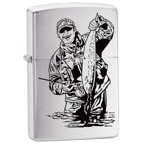     ZIPPO 200FISHERMAN   Brushed Chrome    -     , -,   