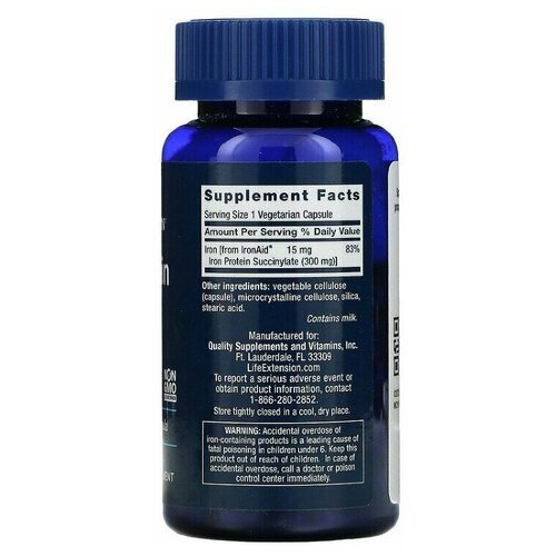 ������ ������ Life Extension Iron Protein Plus 300 mg 100 caps / ���� �������� ������ ������� ���� 300 �� 100 ���� ����