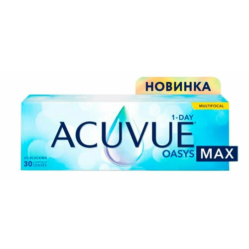 ������ ������ ����������� ���������� ����� ACUVUE Oasys Max 1-day Multifocal, 30 ��., R 8,4, D -1,25, ADD: �������, 1 ��. ����