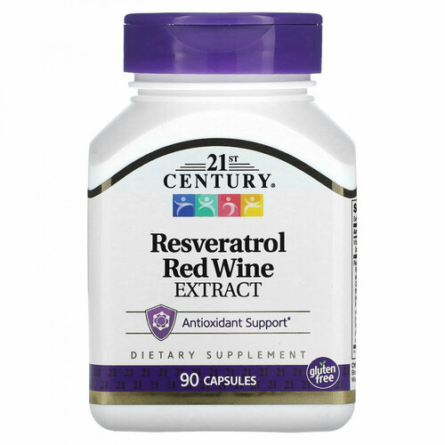 ������ ������ 21st Century Resveratrol Red Wine ����������� (�������� �������� ����) 90 ������ ����