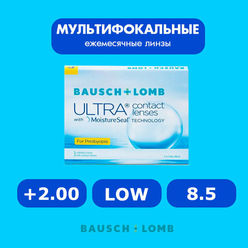 ������ ������ ���������� ����� �� ����� BAUSCH+LOMB Ultra for Presbyopia, 3 ��., R 8,5, D +2, ADD: ������, 1 ��. ����
