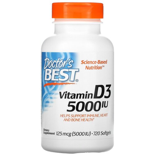 ������ ������ Doctor's Best Vitamin D3 ����., 5000 ��, 220 �, 720 ��. ����