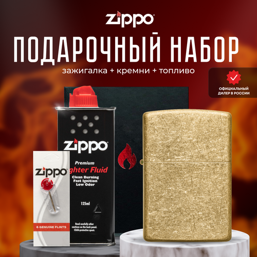   ZIPPO   (   Zippo 49477 Classic Tumbled Brass +  +  125  )   -     , -,   