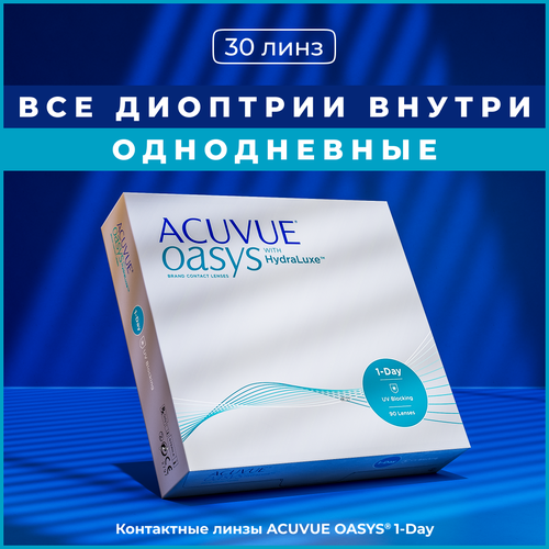 ������ ������ ����������� ���������� ����� ACUVUE OASYS 1-Day with HydraLuxe., 90 ��., R 9, D +4,5, 1 ��. ����