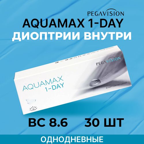 ������ ������ ���������� ����� Pegavision Aquamax 1-Day, 30 ��., R 8,6, D +2, ����������, 1 ��. ����