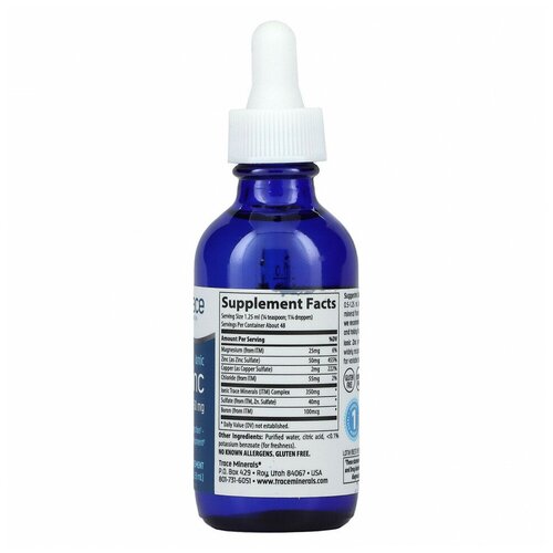 ������ ������ Trace Minerals Ionic Zinc (�������������� ����) 50 �� 59 �� (Trace Minerals) ����