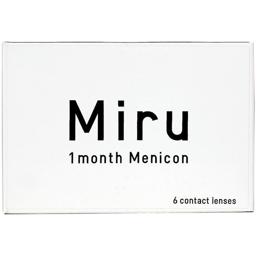    Menicon Miru 1month, 6 ., R 8,6, D +1, , 1 .   -     , -,   