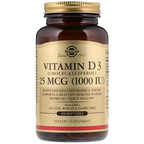   SOLGAR Vitamin D3 (Cholecalciferol) 1000 , 640 , 1000 ME, 250 .   -     , -,   