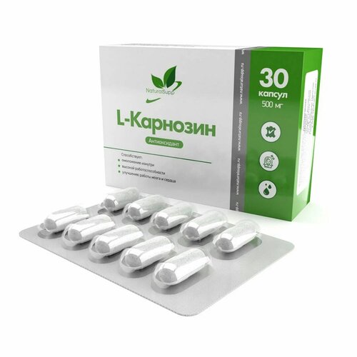 ������ ������ ������� NaturalSupp L-Carnosine, 500 ��, 30 ��. ����