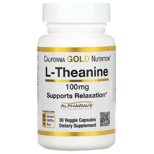  California Gold Nutrition L-Theanine AlphaWave . ., 100 , 40 , 30 .   -     , -,   