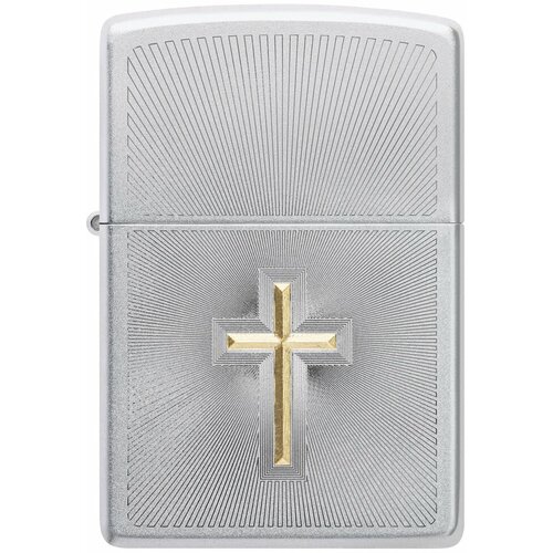     ZIPPO Classic 48581 Cross Design   Satin Chrome -    -     , -,   