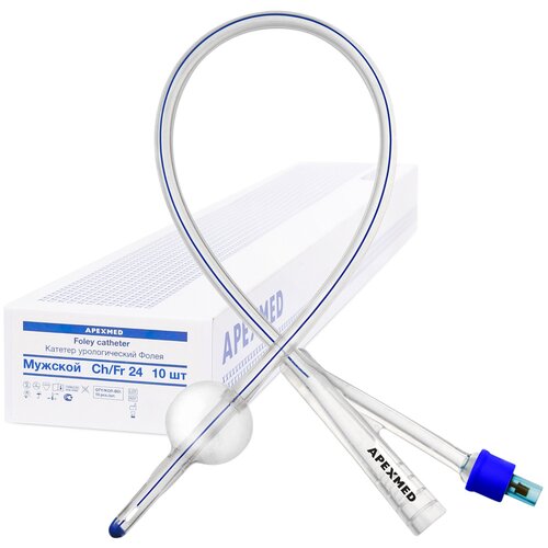 ������ ������ ������� ����� ������������� Apexmed �������, Ch/Fr 24, �����������, �����������, 10 �� ����