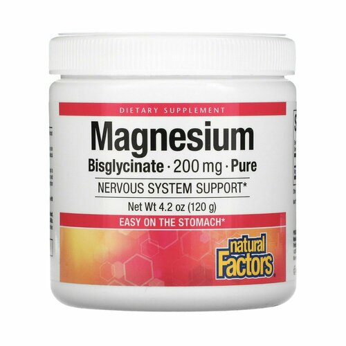    Natural Factors Magnesium Bisglycinate, 200 , 120  50    -     , -,   