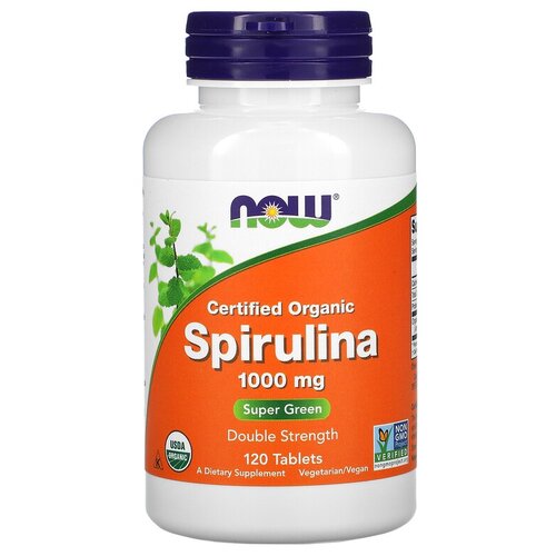 ������ ������ �������� NOW Sertified organic Spirulina, 180 �, 1000 ��, 120 ��. ����
