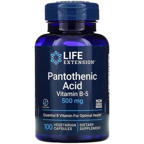   Life Extension Pantothenic Acid Vitamin B-5, 120 , 500 , 100 .   -     , -,   