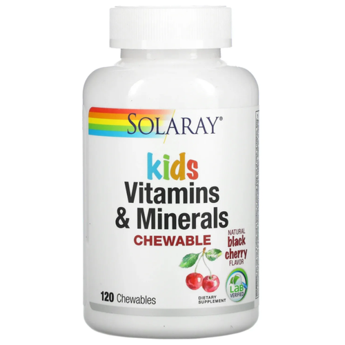 ������ ������ ����� Solaray Kids Vitamins & Minerals Chewable (������� �������� � ��������) 120 ��� �������� (Solaray) ����
