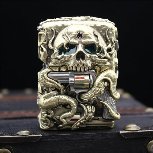 ������ ������ Zippo Skull Gold ����