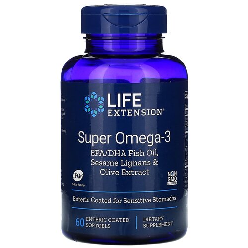 ������ ������ ������� Life Extension Super Omega-3 EPA/DHA with Sesame Lignans & Olive Extract, 200 �, 60 ��. ����