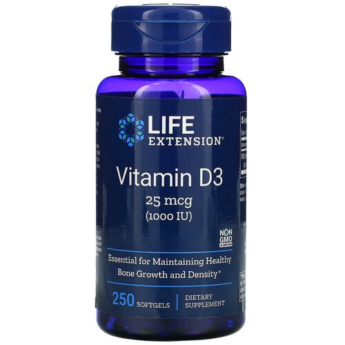   Life Extension Vitamin D3, 110 , 100 , 1000 ME, 250 .   -     , -,   