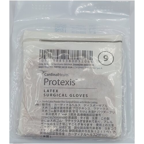 ������ ������ �������� Protexis� Latex Surgical Gloves ������������� ������/������ ����������, ������ 9.0, 40 ��. (20 ���) ����
