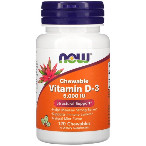   NOW Chewable Vitamin D3 5000 IU, 70 , 90 , 120 .   -     , -,   