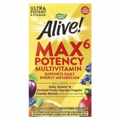  Nature's Way Alive! Max6 Potency (   ) 90    -     , -,   