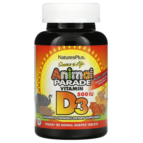   Natures Plus Animal Parade Vitamin D3, 199 , 500 , 90 .   -     , -,   