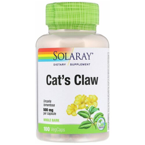 ������ ������ ������� Solaray Cat's Claw, 140 �, 500 ��, 100 ��. ����