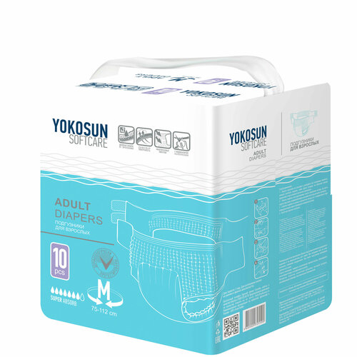     YokoSun Softcare Adult diapers, M, 7 , 75-112 , 1 .  10 .   -     , -,   